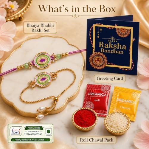Image of Dreamica Rakhi For Brother, Designer Rakhi Set for Brother