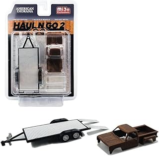 American Diorama Haul N Go 2 Set, Silver 38378MJ - 1/64 Scale Figurine - Diorama Accessory