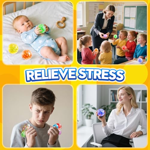 HOUT 20 Stück Stressball-Squishy Mitgebsel Kindergeburtstag: Kunststoff Anti Stress Bälle Kindergeburtstag Gastgeschenke - Antistressbälle für Kinder Erwachsene - Kleine Geschenke für Kinder