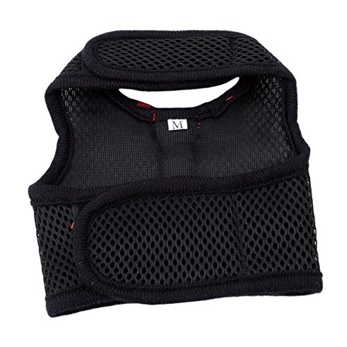 Image of Rabbit Harness with Leash Adjustable Soft Mesh Vest Harness for Bunny Kitten Guinea Pig Rat (M, Black)