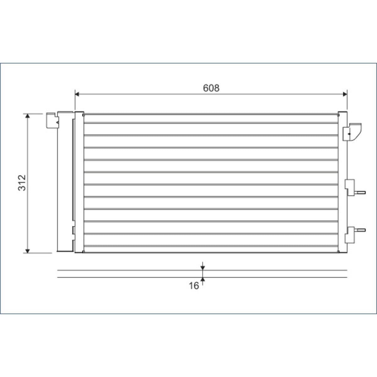 VALEO Condensatore, Climatizzatore 818005 Compatibile con: FIAT PANDA, PANDA Kasten/Schrägheck