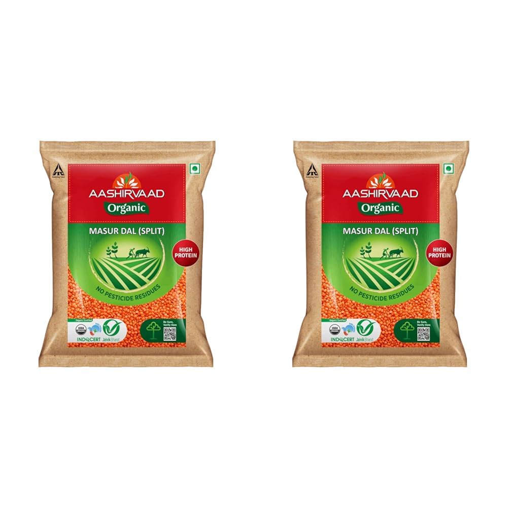 Aashirvaad Organic Masur Dal, 1kg (Pack of 2) (B0D8186WQ3) Amazon Price History, Amazon Price Tracker