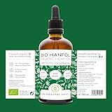 Bio Hanföl für Hunde und Katzen 100ml I 100% Natürlich und Kaltgepresst - Unterstützung für Fell & Haut durch Omega 3-6-9, DE-ÖKO-060