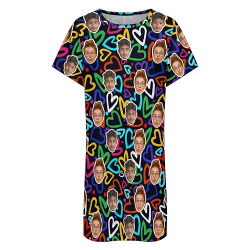 Custom Nightgowns With Faces Photos, Funny Moo Moos For Women, Personalized Pajamas Loungewear Gifts For Women4