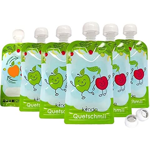 Bolsas de comida para bebés reutilizables (pack de 6), sin BPA Cover