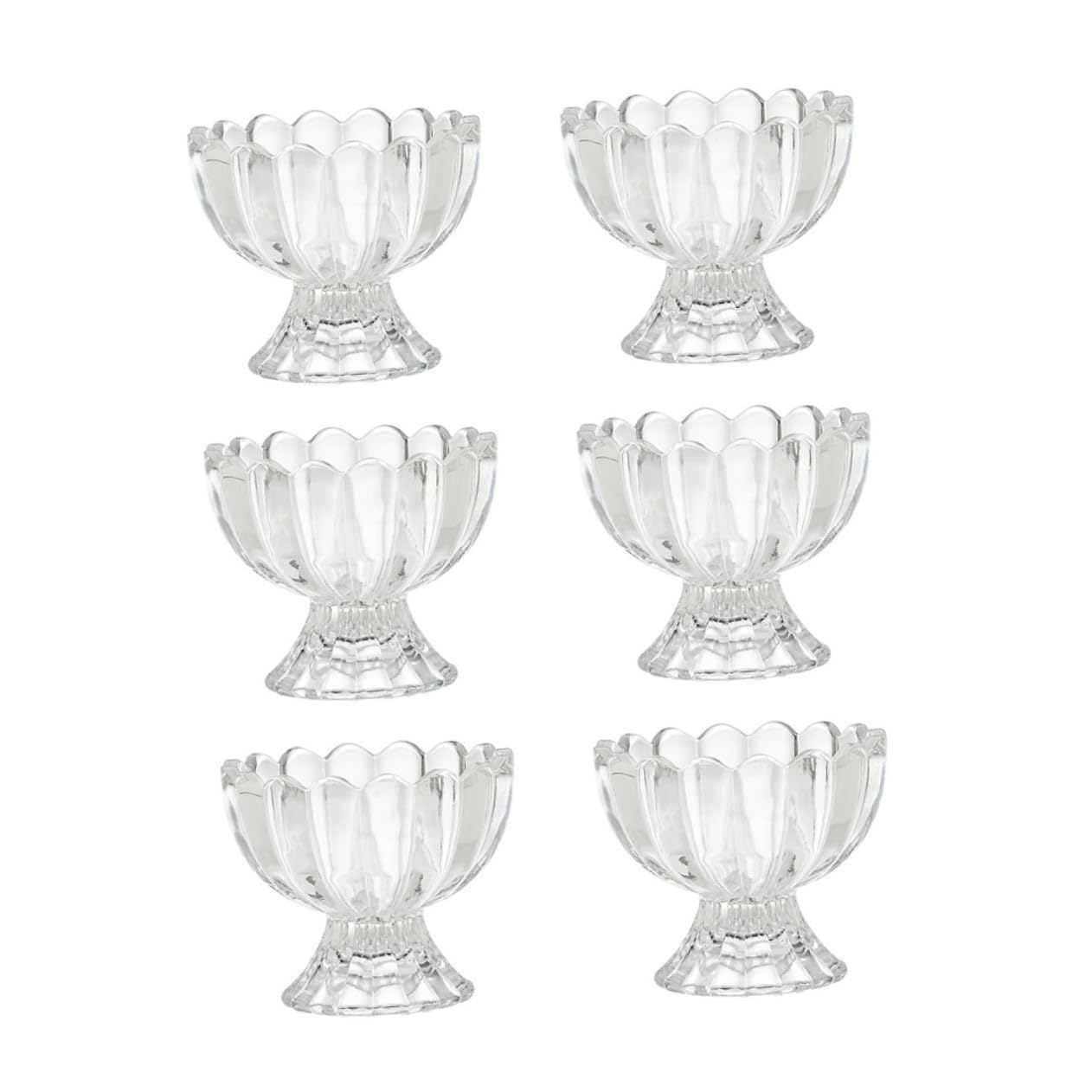 Copas de Postre de Vidrio 100ml Transparentes, 6 Piezas