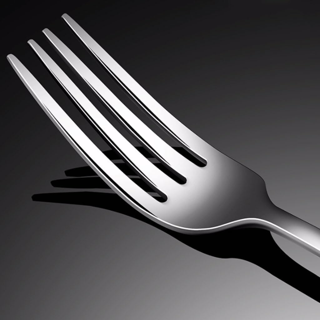 Ensemble d'argenterie 2/3/4 pièces, Couteau, Fourchette, cuillère, Service de Couverts en Acier Inoxydable, fourchettes à dîner polies Miroir, Ensemble de Couverts Portables