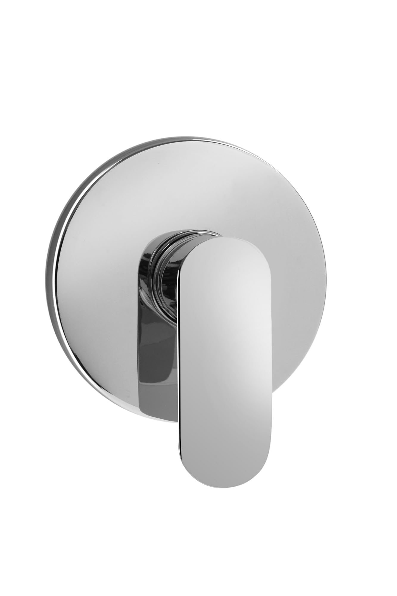 Grifo de ducha monomando empotrado redondo Cletia de latón para baño moderno