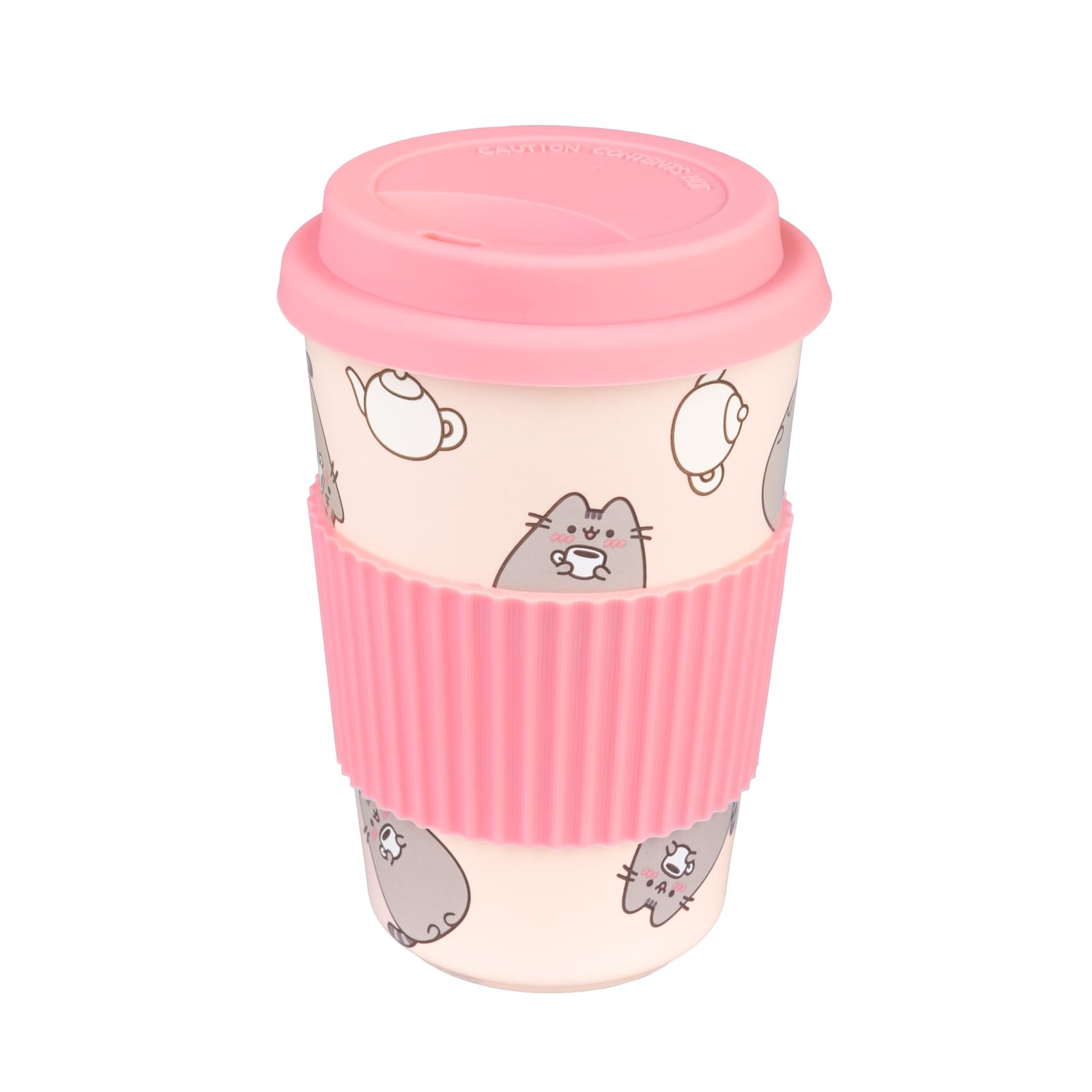 Grupo Erik Ceramic Travel Mug with Lid - Pusheen Gifts for Cat Lovers | 13.5 oz - 400 ml Coffee Mug Tea, Cool Mugs and Cups | Cat Gifts for Women & for Girls