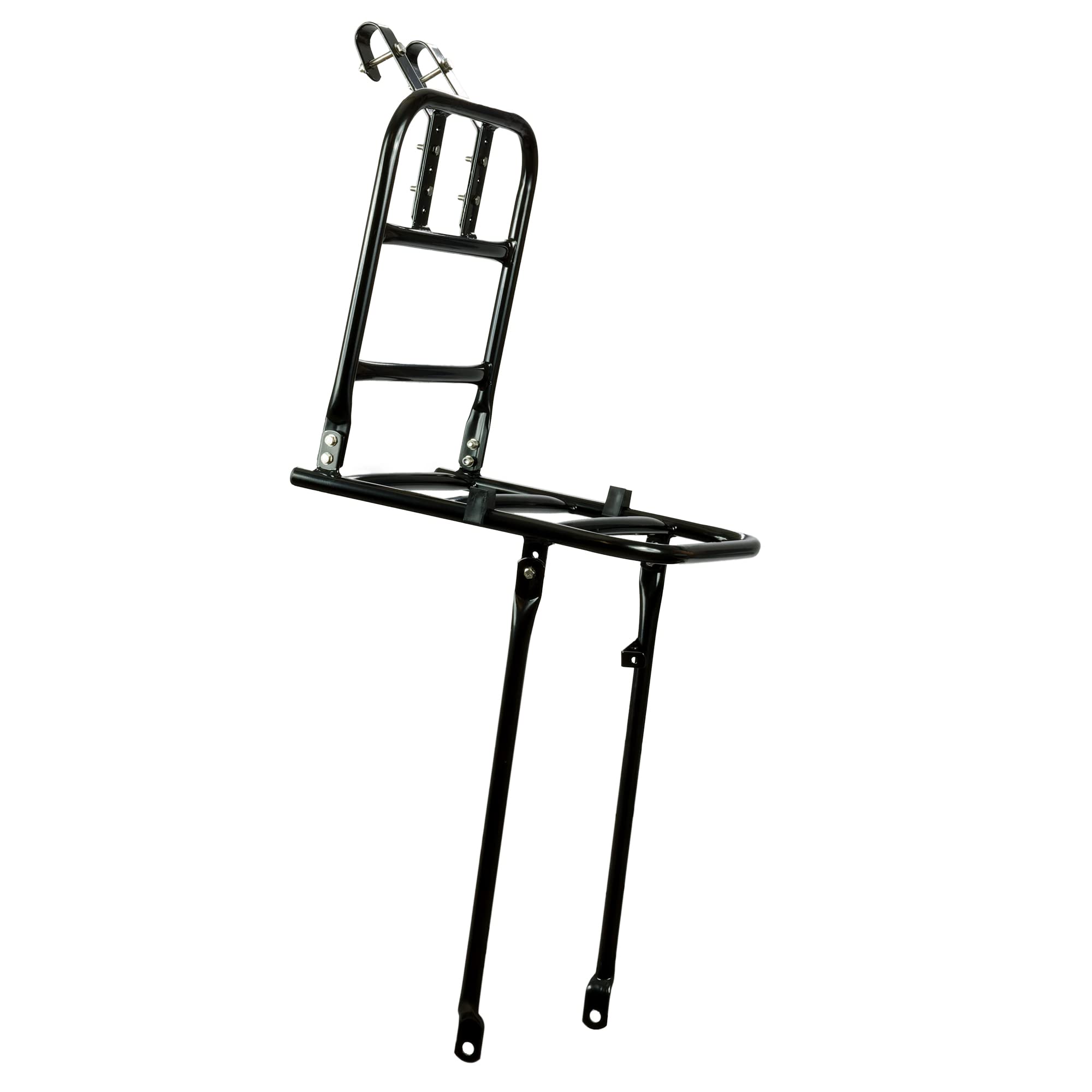 P4B | Portapacchi anteriore con superficie di carico di circa 30 x 30 cm | Portapacchi anteriore per biciclette da 26-28 pollici | Supporto manubrio regolabile | con kit di fissaggio universale