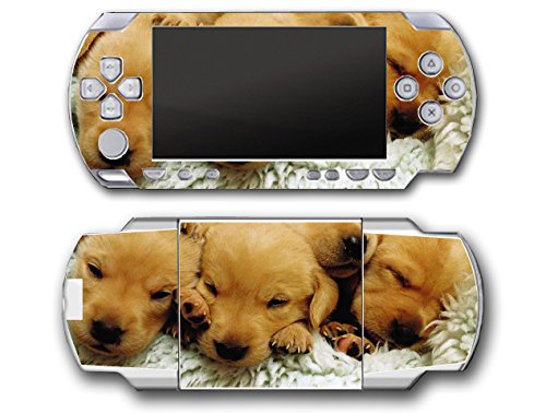 Dog Golden Retriever Puppy Sleeping Cute Friends Video Game Vinyl Decal Skin Sticker Cover for Sony PSP Playstation Portable Original Fat 1000 Series System