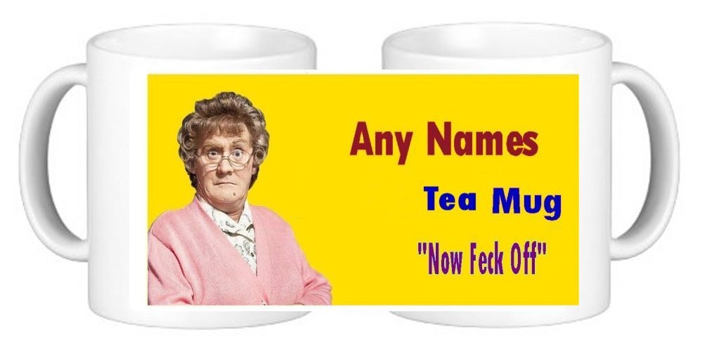 Personalisedjust4u Boys Multicolor Mrs Browns Personalised Ceramic Coffee Mug Fantastic Novelty Gift Plus Coaster