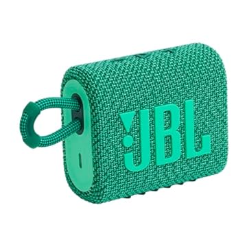 JBL Go 3 Eco - Mini alto-falante Bluetooth portátil, grande áudio e graves fortes, IP67 à prova d'água e poeira, 5 horas de reprodução, feito em parte com materiais reciclados (verde Eco)