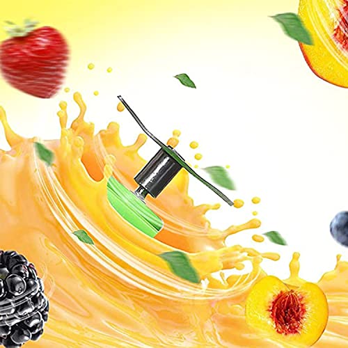 Retoo Draagbare persoonlijke mini-mixer met 1500 mAh en 380 ml, elektrische blender, 4 messen, geschikt voor smoothies, milkshake, fruitshake, USB-sapmixer, reizen, thuis, outdoor, groen - Afbeelding 5