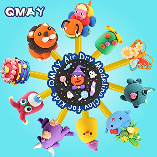 QMAY Air Dry Clay, 36 Colors Ultra Light Magic Clay, No-Toxic Modeling Clay & Dough, Modeling Clay for Kids with Tools, Gift for Kids