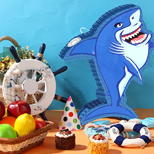 Capoda Shark Piñata 16.5" with Blindfold Stick for Kids Birthday Party - image 4