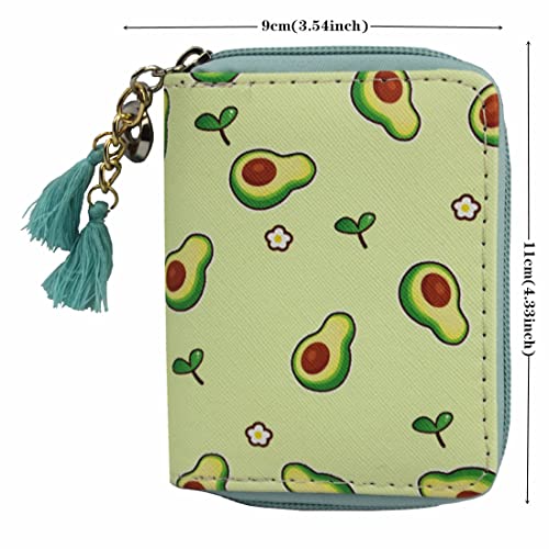 MayeBridge Lovely Avocado Pattern Clutch Wallets PU Leather Change Clasp Card Case Wallets Girls Christmas Gift(Avocado0514)2