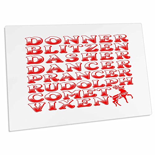 3dRose Reindeer Names Diseño Pad de Escritorio Rojo y Blanco miniatura 1