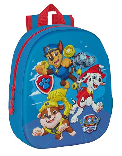 SUPERZINGS - Mochila Escolar, con Diseño 3D, Adaptable a Carro, Ideal para Niños de Diferentes Edades, Cómoda y Versátil, Calidad y Resistencia, 27x10x33 cm, Color Azul/multicolor