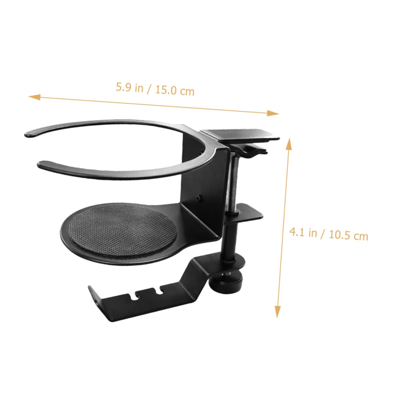 360° Drehbarer Haken aus Metall, Schwarz, für Haushalt und Schreibtisch