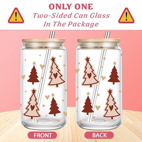 Christmas Gifts for Women 16oz Christmas Tree Tumblers with Lids and Straws, Unique Xmas Gift Baskets for Mom, Teachers, Sister, Friends, Coworker, Girlfriend, Wife - Image 3