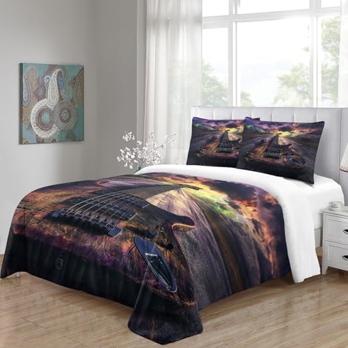 Housse de couette crâne 3D en microfibre 200x200cm pour lit double avec sa taie - 5