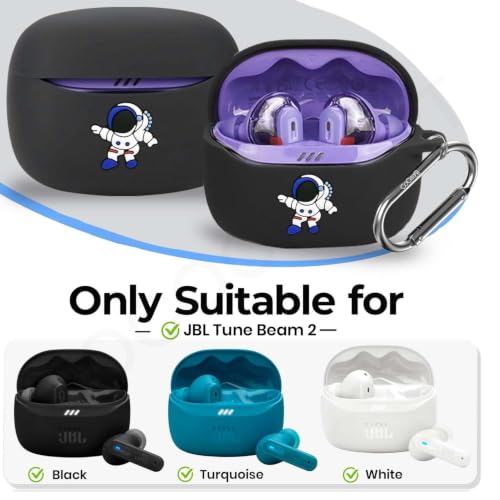 Image of Soft Silicone Case Cover Compatible with JBL Tune Beam 2 (Blue Astronaut)