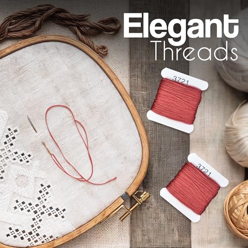Image of Embroidery Floss Kit and Refills - Cotton Threads - DMC Color Coding for Cross Stitch, String Crafts, Friendship Bracelets