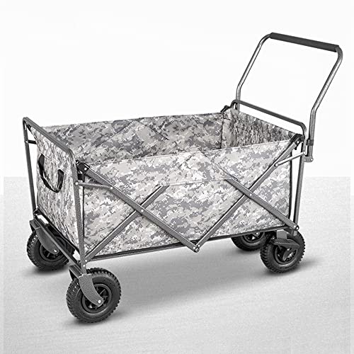 Carretilla plegable portátil para camping y transporte con capacidad de 100 kg y ruedas neumáticas miniatura 1