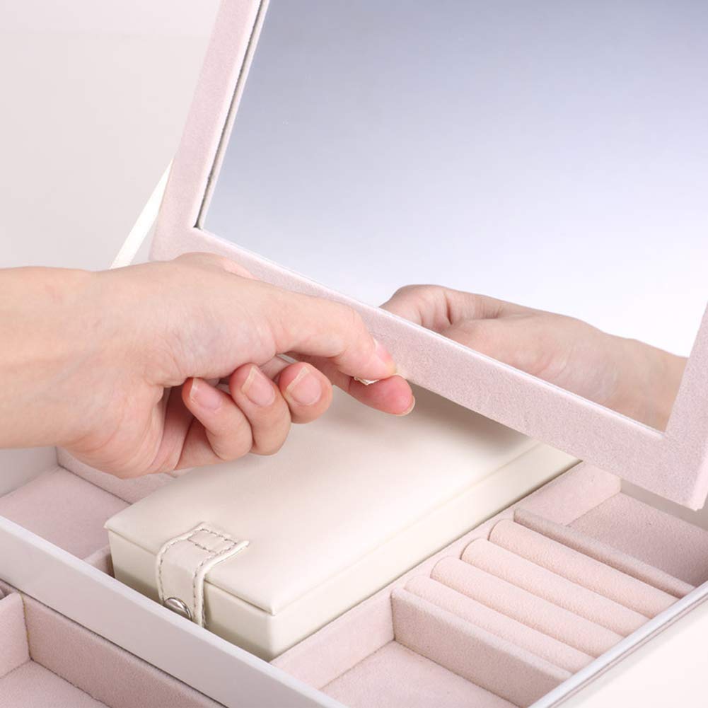 Caja Neceser Maquillaje, Bolsa de Cosméticos Organizador- Brochas de Maquillaje Estuches, Funda de Viaje para Cosméticos Joyería/Labial/Cepillo de Sombra Saludable