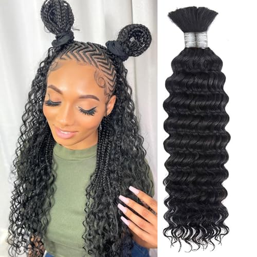 Mèches cheveux humains Deep Wave 20 pouces pour tresses boho de qualité 12A