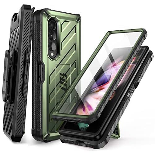SUPCASE for Samsung Galaxy Z Fold 3 Case with Stand (Unicorn Beetle), [Built-in Screen Protector & Belt Clip] Heavy Duty Rugged Full-Body Shockproof Protective Phone Case for Galaxy Fold 3, 
