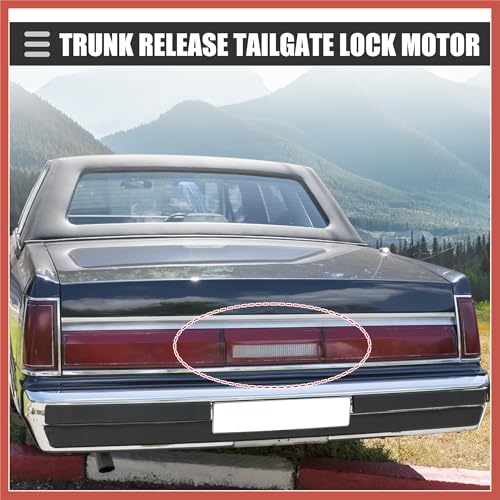 Image of ACROPIX Trunk Pull Down Motor, Rear Trunk Release Tailgate Lock Motor, for Lincoln Town Car 1985-2002, Metal Plastic, Black Car Parts