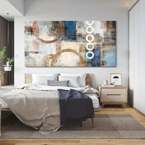 Tableau contemporain minimaliste pour habiller un grand mur vide de salon