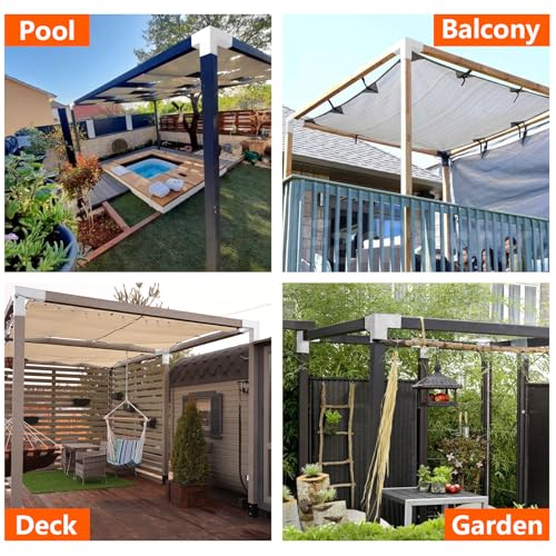 Image of 2Pack 3-Way Pergola DIY Bracket Kit,White Heavy Duty Right Angle Corner Brackets with Screws for 4 inchx4 inch(Actal:3.5 inchx3.5 inch) Wood Beams for Outdoor Pavilion,Kitchen,Porch,Hammock,Hunt Cabin