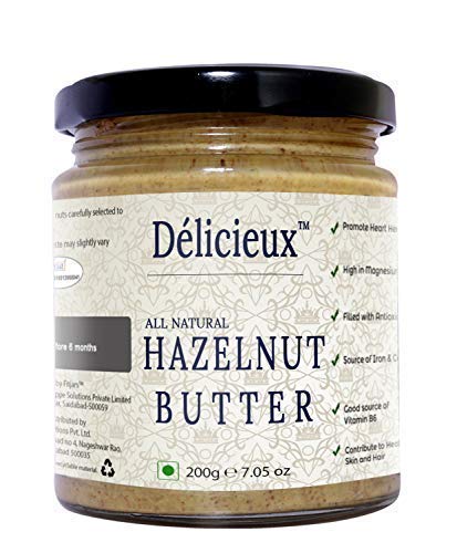 Délicieux Keto Vegan Diet All Natural Stone Ground Hazelnut Butter-200 G…