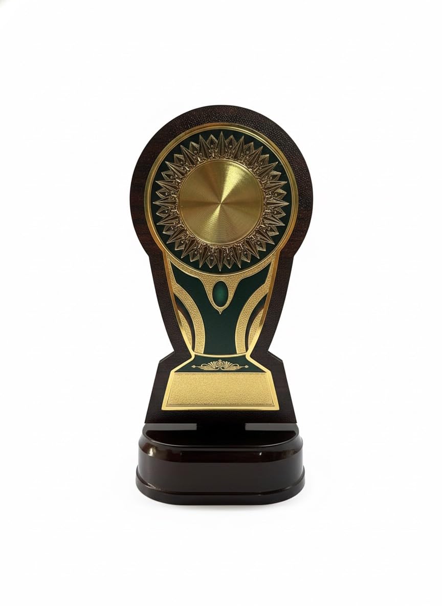 Single Wooden Memento Trophy (6.75 Inch) | Premium Wooden Award for Sports Events, Corporate Functions, School Competitions & Recognition Ceremonies-image-39