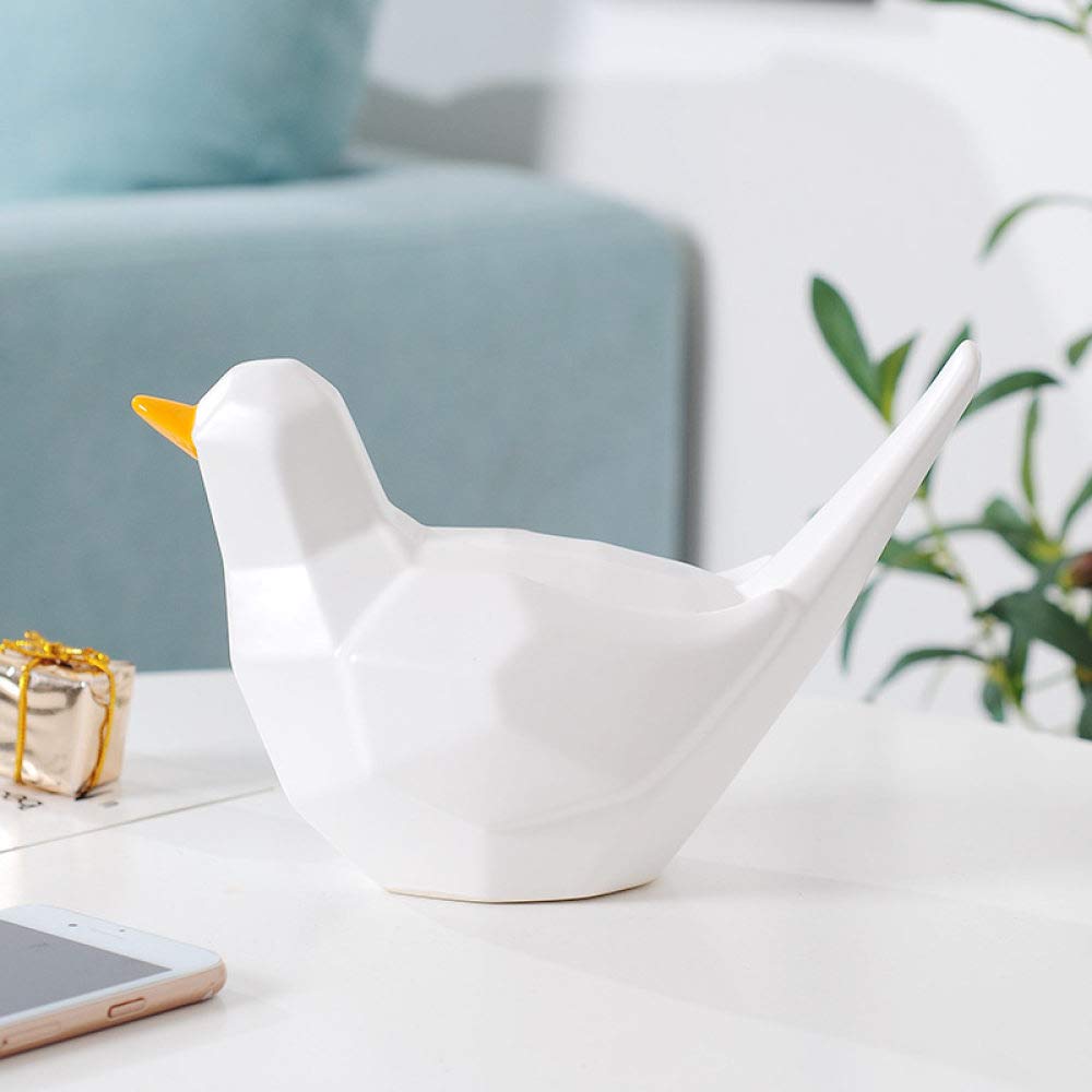 Mignon oiseau en céramique blanche pour sublimer un espace vide et impersonnel