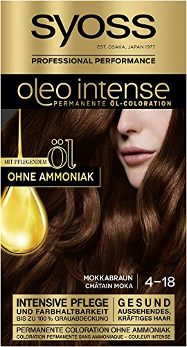 Foto von SYOSS Oleo Intense Permanente Öl-Coloration 4-18 Mokkabraun, mit pflegendem Öl & ohne Ammoniak, 3er Pack (3 x 115 ml)