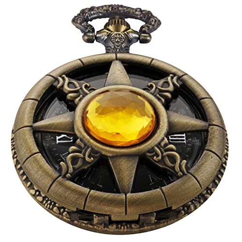 Tiong Reloj de Bolsillo de Cuarzo Antiguo Steampunk...