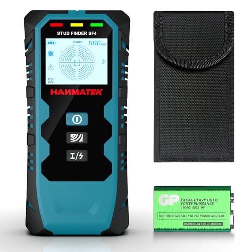 HANMATEK Stud Finder Wall Scanner,5 in 1 Multifunktions Stud Locator mit Upgraded Smart Sensor Audio Alarm HD LCD Display,Leitungssucher Ortungsgerät für Metall, Bolzen, Gips, AC-Draht, Rohre HANMATEK Stud Finder Wall Scanner,5 in 1 Multifunktions Stud Locator mit Upgraded Smart Sensor Audio Alarm HD LCD Display,Leitungssucher Ortungsgerät für Metall, Bolzen, Gips, AC-Draht, Rohre