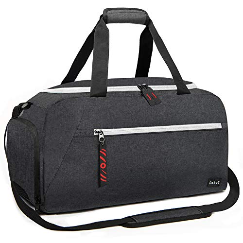 Rotot Gym Sport Duffle Bag, Men Women Duffel with Waterproof Shoe Compartment Pouch
