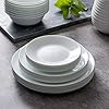 Corelle Vitrelle 8-Piece (6.75) Salad Appetizer Plates Set, Triple Layer Glass and Chip Resistant, Lightweight Round 6-3/4-inch Plates, Winter Frost White
