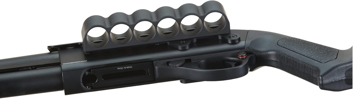 Golden Ball & Eagle M870 MP MLOCK Style 3/6-Shot Pump Action 350 FPS Gas Airsoft Shotgun - Black & Holder