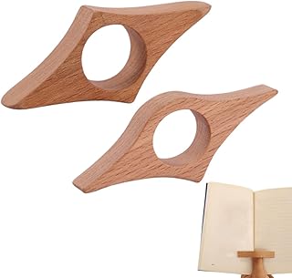 Marcadores de libros,Dos marcapáginas con anilla para el pulgar, que permiten sujetar las páginas y cuentan con un soporte lateral para el pulgar