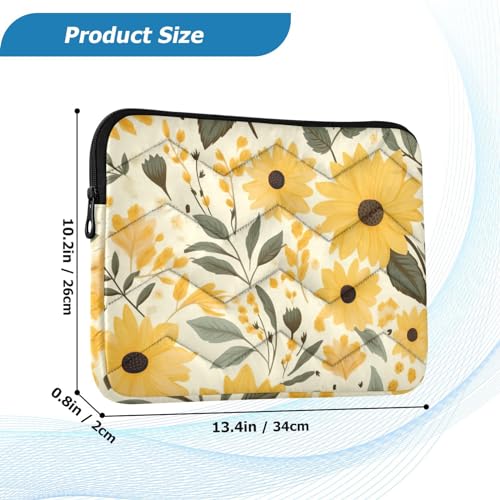 Funda para portátil de 13-14 pulgadas con diseño girasol miniatura 3