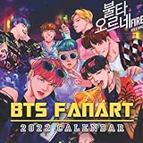 BTS Fanart 2022 Calendar: 12 Months Small Calendar Jan 2022 To Dec 2022 Gift For Kids