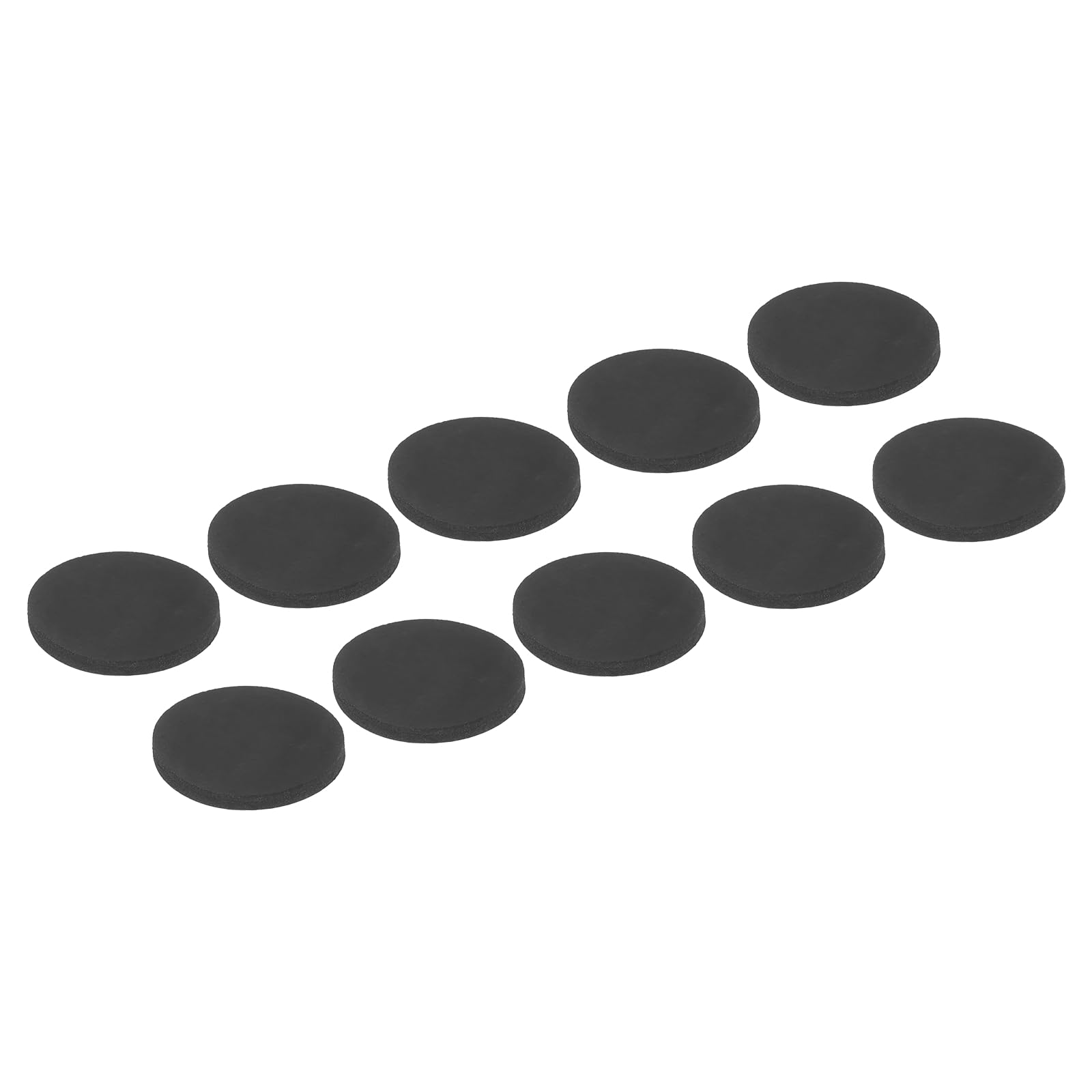 sourcing map 10 Pcs Non Slip Furniture Pads, 6/5" (30mm x 3mm) Self Adhesive Furniture Grippers Rubber Anti-Scratch Feet Round Chair Leg Pads Floor Protectors for Hardwood Floor, Black