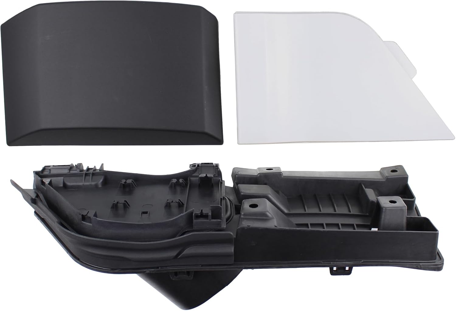MOTOKU Fuel Filler Door Housing Pocket Hinge and Pillar Moulding Trim w/White Hatch Cover Set for Ford Transit 2015-2022 Transit-350 HD Transit-350 Transit-250 Transit-150 2015-2023 Gas Door Cap