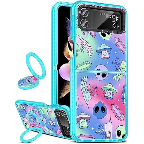 Toycamp Galaxy Z Flip 4 Case with Ring Holder Cover
